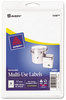 A Picture of product AVE-05408 Avery® Removable Multi-Use Labels Inkjet/Laser Printers, 0.75" dia, White, 24/Sheet, 42 Sheets/Pack, (5408)