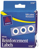 A Picture of product AVE-05720 Avery® Binder Hole Reinforcements in Dispenser Pack 0.25" Dia, White, 1,000/Pack, (5720)
