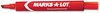 A Picture of product AVE-08887 Avery® MARKS A LOT® Large Desk-Style Permanent Marker Broad Chisel Tip, Red, Dozen (8887)
