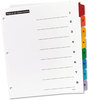 A Picture of product AVE-11669 Office Essentials™ Table 'n Tabs® Dividers 8-Tab, 1 to 8, 11 x 8.5, White, Assorted Set