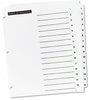 A Picture of product AVE-11674 Office Essentials™ Table 'n Tabs® Dividers 15-Tab, 1 to 15, 11 x 8.5, White, Set