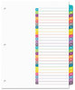 A Picture of product AVE-11844 Avery® Customizable Table of Contents Ready Index® Multicolor Dividers with Printable Section Titles TOC Tab 26-Tab, A to Z, 11 x 8.5, White, Contemporary Color Tabs, 1 Set