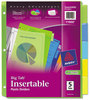 A Picture of product AVE-11900 Avery® Insertable Big Tab™ Plastic Dividers 5-Tab, 11 x 8.5, Assorted, 1 Set