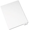 A Picture of product AVE-12393 Avery® Legal Index Divider, Exhibit Alpha Letter, Style Avery-Style Preprinted Bottom Tab Dividers, 26-Tab, T, 11 x 8.5, White, 25/Pack