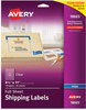A Picture of product AVE-18665 Avery® Matte Clear Shipping Labels Inkjet Printers, 8.5 x 11, 10/Pack