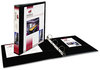 A Picture of product AVE-19650 Avery® Showcase Economy View Binder with Round Rings 3 1.5" Capacity, 11 x 8.5, Black