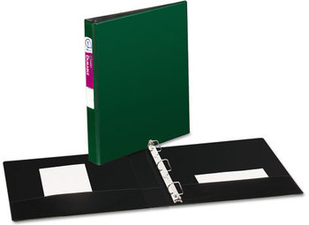 Avery® Durable Non-View Binder with DuraHinge® and Slant Rings 3 1" Capacity, 11 x 8.5, Green