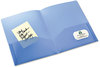 A Picture of product AVE-47811 Avery® Translucent Two-Pocket Folder Plastic 20-Sheet Capacity, 11 x 8.5, Blue