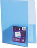 A Picture of product AVE-47811 Avery® Translucent Two-Pocket Folder Plastic 20-Sheet Capacity, 11 x 8.5, Blue