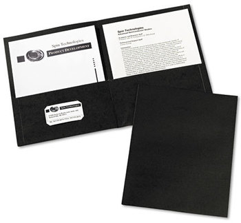 Avery® Two-Pocket Folder 40-Sheet Capacity, 11 x 8.5, Black, 25/Box