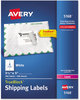 A Picture of product AVE-5168 Avery® Shipping Labels with TrueBlock® Technology w/ Laser Printers, 3.5 x 5, White, 4/Sheet, 100 Sheets/Box