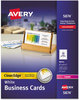 A Picture of product AVE-5874 Avery® Premium Clean Edge® Business Cards Laser, 2 x 3.5, White, 1,000 10 Cards/Sheet, 100 Sheets/Box