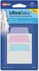 A Picture of product AVE-74756 Avery® Ultra Tabs® Repositionable Standard: 2" x 1.5", 1/5-Cut, Assorted Neon Colors, 48/Pack