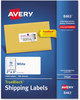 A Picture of product AVE-8463 Avery® Shipping Labels with TrueBlock® Technology w/ Inkjet Printers, 2 x 4, White, 10/Sheet, 100 Sheets/Box