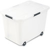 A Picture of product AVT-34009 Advantus® Rolling 15-Gal. Storage Box,  Letter/Legal, 15-Gallon Size, Clear