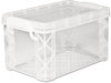 A Picture of product AVT-40307 Advantus® Super Stacker® Card File Box,  Hold 400 3 x 5 Cards, Plastic, Clear