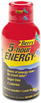 5-hour ENERGY® Energy Shot,  Berry, 1.93oz Bottle, 12/Pack