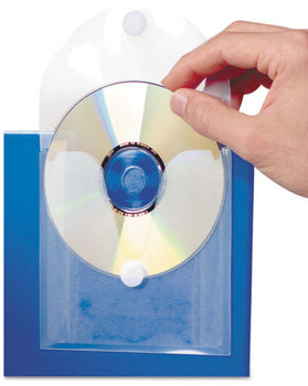 Baumgartens CD Pocket,  Clear/White, 5/Pk