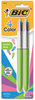 A Picture of product BIC-AMP21 BIC® 4-Color™ Retractable Ballpoint Pen,  Assorted Ink, 1mm, Medium, 2/Pack