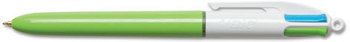 BIC® 4-Color™ Retractable Ballpoint Pen,  Assorted Ink, 1mm, Medium, 2/Pack