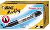 A Picture of product BIC-GPMM11BK BIC® Marking™ Chisel Tip Permanent Marker,  Tuxedo Black, Dozen