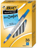 A Picture of product BIC-GSMG361BE BIC® Round Stic Grip™ Xtra Comfort Ballpoint Pen,  Blue, 1.2mm, Medium, 36/Pack