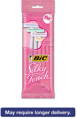 BIC STWP101 Silky Touch Women's Disposable Razor, 2 Blades, Assorted  Colors, Pack of 10