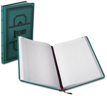 Boorum & Pease® Record and Account Book with Blue Cover,  Record Rule, Blue, 300 Pages, 12 1/8 x 7 5/8