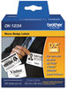 A Picture of product BRT-DK1234 Brother Pre-Sized Die-Cut Label Rolls Name Badge Labels, 2.3" x 3.4", White, 260 Labels/Roll