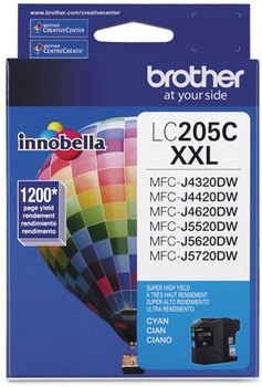 Brother LC2033PKS-LC205Y Ink LC205C Innobella Super High-Yield 1,200 Page-Yield, Cyan