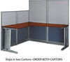 A Picture of product BSH-WC36494A103 Bush® Office in an Hour™ L- Workstation,  Hansen Cherry