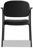 A Picture of product BSX-VL616VA10 HON® VL616 Stacking Guest Chair with Arms Fabric Upholstery, 23.25" x 21" 32.75", Black Seat, Back, Base