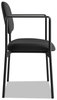 A Picture of product BSX-VL616VA10 HON® VL616 Stacking Guest Chair with Arms Fabric Upholstery, 23.25" x 21" 32.75", Black Seat, Back, Base