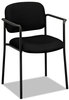 A Picture of product BSX-VL616VA10 HON® VL616 Stacking Guest Chair with Arms Fabric Upholstery, 23.25" x 21" 32.75", Black Seat, Back, Base