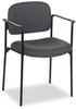 A Picture of product BSX-VL616VA19 HON® VL616 Stacking Guest Chair with Arms Fabric Upholstery, 23.25" x 21" 32.75", Charcoal Seat, Back, Black Base