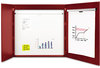 A Picture of product BVC-CAB01010130 MasterVision® Conference Cabinet,  Porcelain Magnetic, Dry Erase, 48 x 48, Cherry