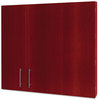 A Picture of product BVC-CAB01010130 MasterVision® Conference Cabinet,  Porcelain Magnetic, Dry Erase, 48 x 48, Cherry