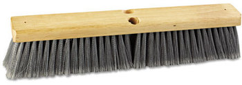 Boardwalk® Floor Brush Head,  18" Wide, Flagged Polypropylene Bristles