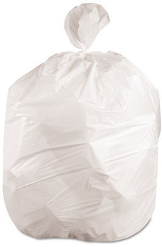 Boardwalk® Low-Density Waste Can Liners,  40-45gal, 40 x 46, .6mil, White, 25 Bags/Roll, 4 Rolls/Carton
