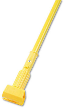 Boardwalk® 60" Plastic Jaws Mop Handle,  60" Aluminum Handle, Yellow