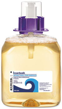 Boardwalk® Foam Antibacterial Handwash,  Sweet Pea, 1250mL Refill, 4/Carton
