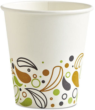 Boardwalk® Deerfield Printed Paper Hot Cups. 10 oz. White/Yellow/Green/Purple. 1000 count.