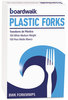 A Picture of product BWK-FORKMWPS Boardwalk® Mediumweight Polystyrene Cutlery,  Fork, White, 100/Box