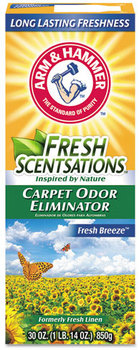 Arm & Hammer™ Fresh Scentsations™ Carpet Odor Eliminator,  Fresh Breeze, 30 oz Box, 6/Carton