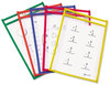 A Picture of product CLI-40810 C-Line® Reusable Dry Erase Pockets,  9 x 12, Assorted Neon Colors, 10/Pack
