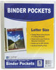 A Picture of product CLI-57537 C-Line® Poly Binder Pockets,  11 1/2 x 9 1/4, Clear, 5/Pack