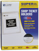 A Picture of product CLI-80911 C-Line® Clear Vinyl Shop Ticket Holder,  Both Sides Clear, 15", 8 1/2 x 11, 50/BX