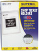 A Picture of product CLI-80912 C-Line® Clear Vinyl Shop Ticket Holder,  Both Sides Clear, 50", 9 x 12, 50/BX