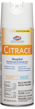 Clorox® Healthcare® Citrace® Hospital Disinfectant & Deodorizer,  Citrus, 14oz Aerosol, 12/Case