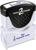 A Picture of product COS-035601 ACCUSTAMP2® Pre-Inked Shutter Stamp with Microban®,  Blue, FOR DEPOSIT ONLY, 1 5/8 x 1/2